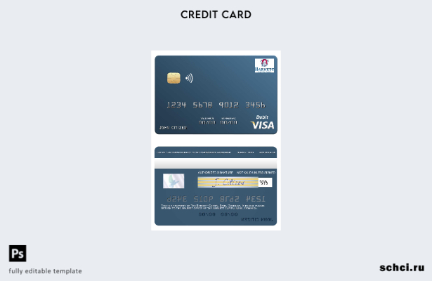цифровая загрузка шаблона дебетовой карты Visa Dominica Barnett Capital Bank